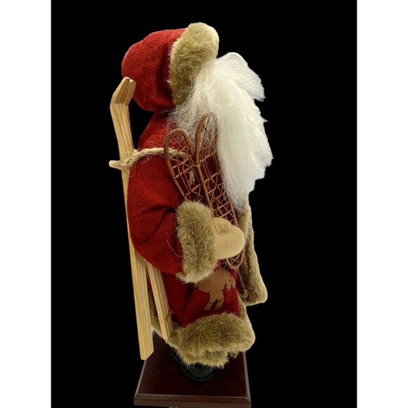 Santa Statue 18” Old World Santa Limited Edition Collection 2004 With Skies,Tree - Picture 9 of 15
